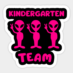 kindergarten alien pink Sticker